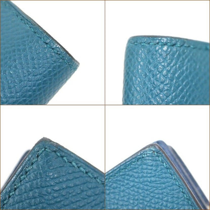 Hermes Bearn Souffle Verso Wallet Bicolor Veil Boss Folle Deep Blue Vale Bosphor