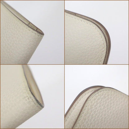 Hermes Dogon Duo GM Bifold Wallet Togo Cles Silver