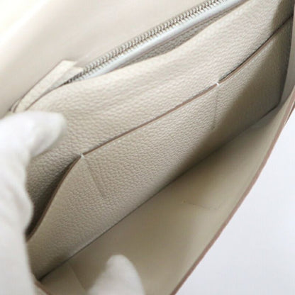 Hermes Dogon Duo GM Bifold Wallet Togo Cles Silver