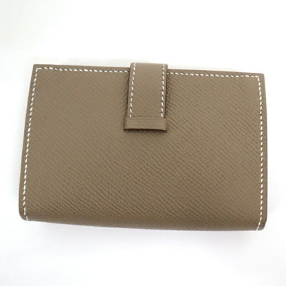Hermes Base Anchor Dokes Etoupe Gold Epsom B Wallet :etoupe
