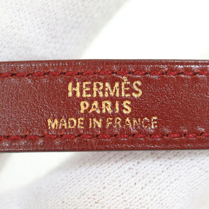 Hermes Kelly Double Tour Bracelet Leather Rouge Ash Gold : Rouge Ash