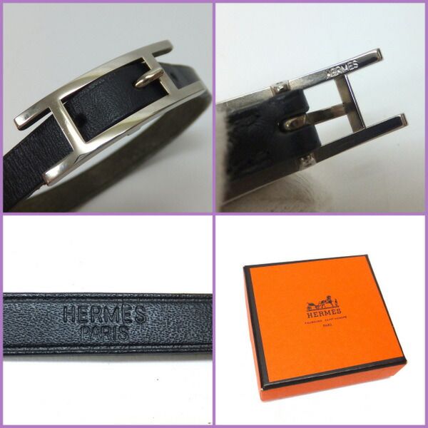 Hermes Api 3 Bracelet Black Silver