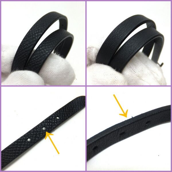 Hermes Behapi Double Tour Bracelet So Black Epsom