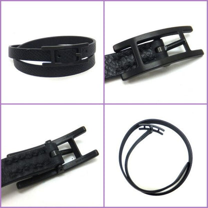 Hermes Behapi Double Tour Bracelet So Black Epsom