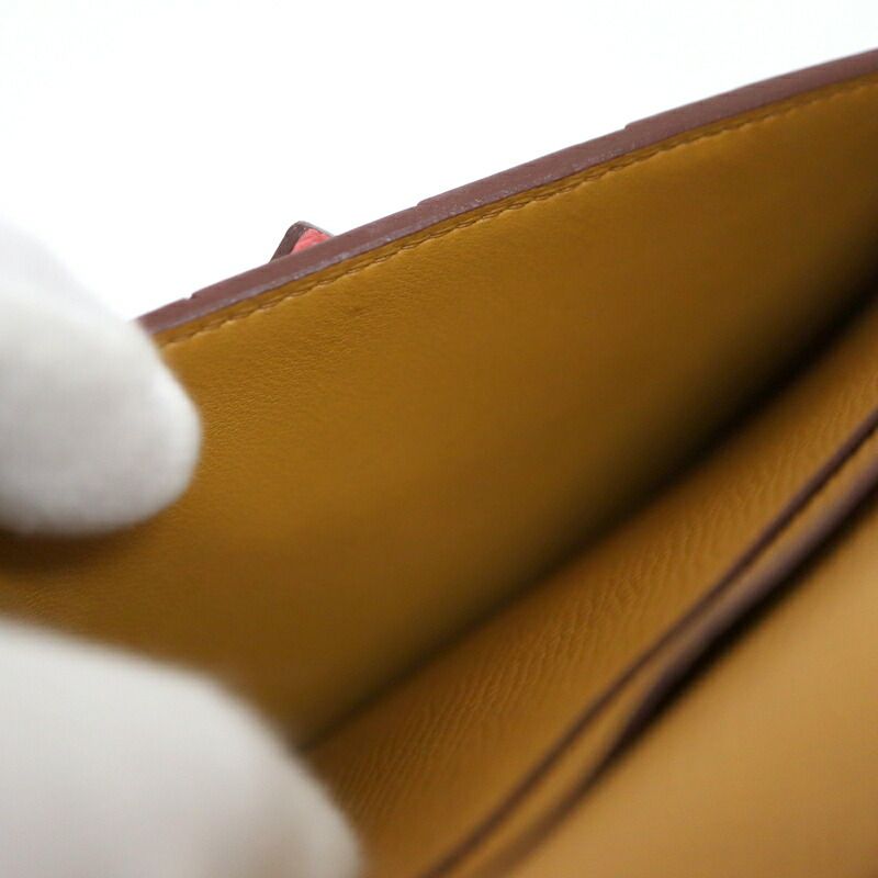 Hermes Bearn Souffle Verso Rose Confetti Gold Epsom Coin Purse :rose Confetti