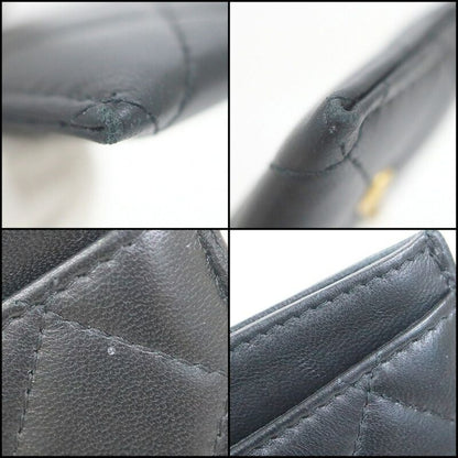 Chanel Card Case Quilted Black Lambskin