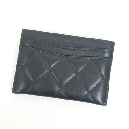 Chanel Card Case Quilted Black Lambskin