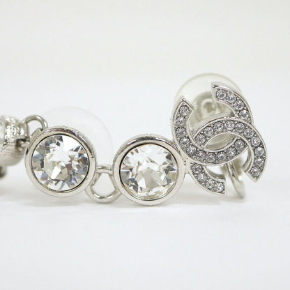 Chanel Earrings Silver :silver Crystal