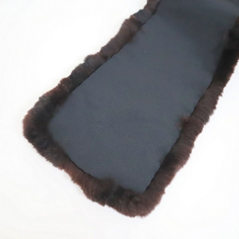 Chanel Lapinfa Scarf Brown Rabbitfa Silk