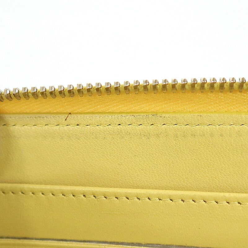 Chanel Zip Around Wallet Yellow Lambskin Digits