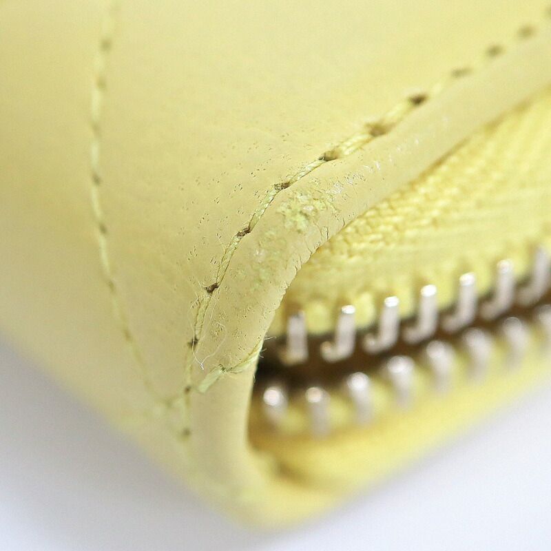 Chanel Zip Around Wallet Yellow Lambskin Digits