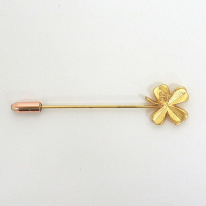 Chanel Pin Brooch Clover Gold