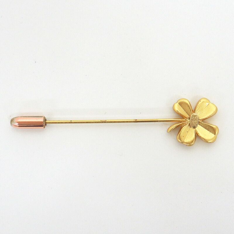 Chanel Pin Brooch Clover Gold