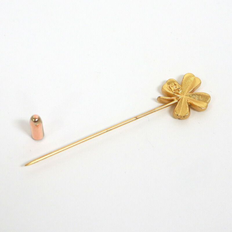 Chanel Pin Brooch Clover Gold