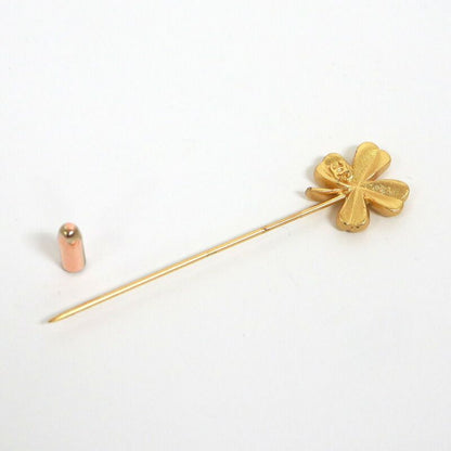 Chanel Pin Brooch Clover Gold