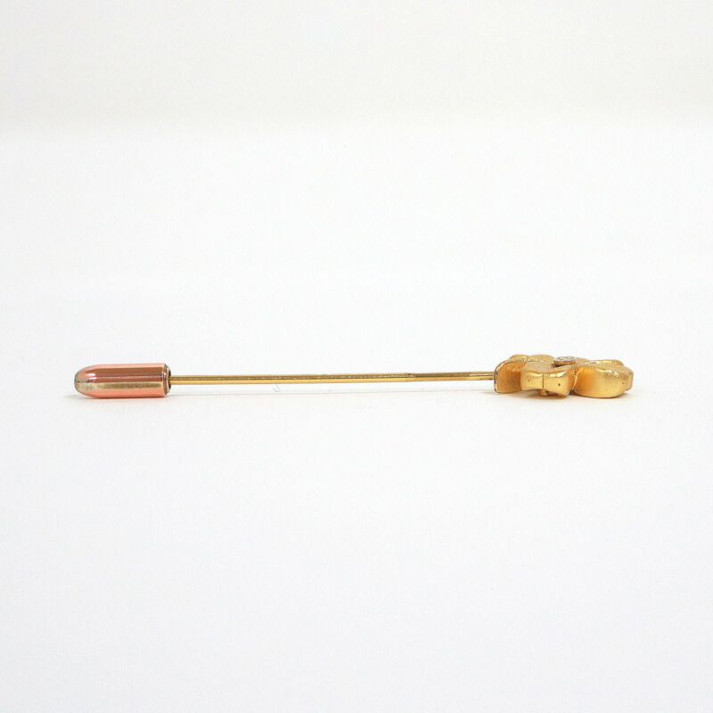 Chanel Pin Brooch Clover Gold