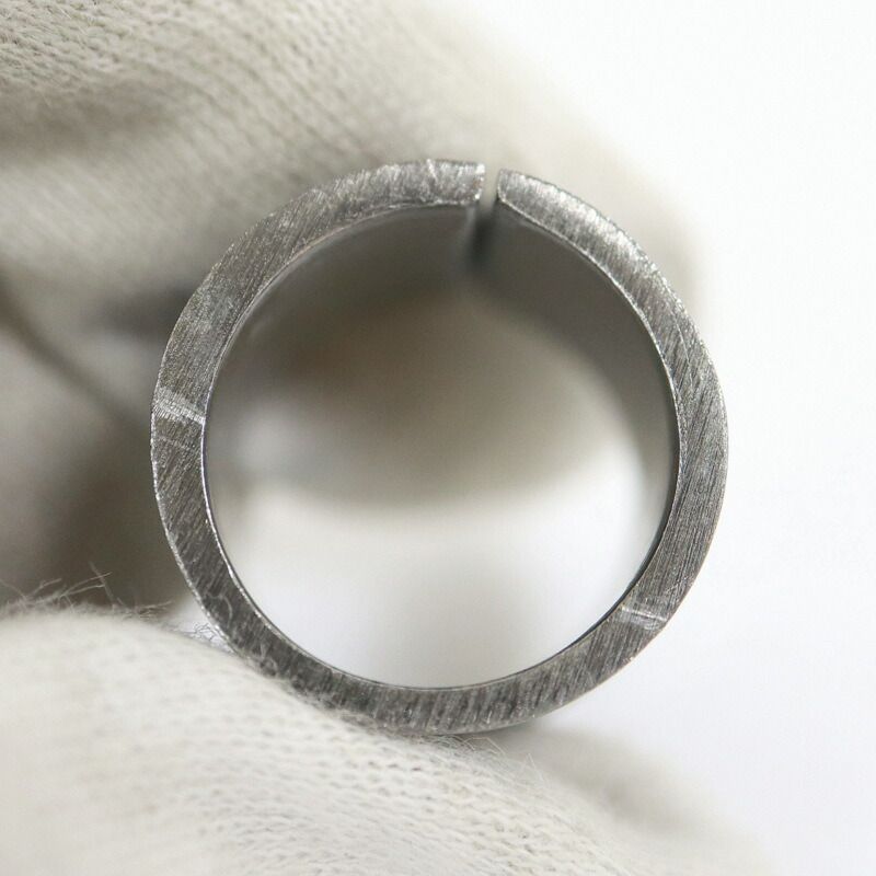 Chanel Ring Black Metal Leather