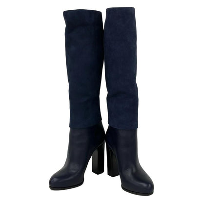 Dior Long Boots 36 Dark Navy Leather