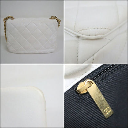 Chanel Quilted 21 Chain Shoulder Bag Small Flap White Lambskin X