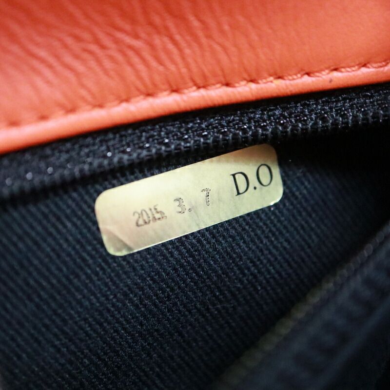 Chanel Quilted Enamel Chain Shoulder Orange Silver Patent :orange