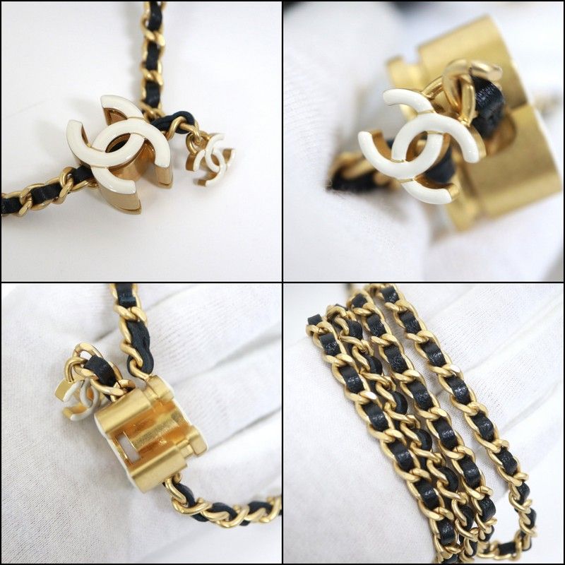Chanel Vanity Chain Shoulder Bag Lambskin Black Gold