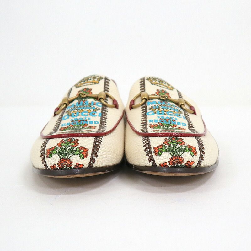 Gucci Anniversary Horsebit Accent Jaguar Drofa 8.5 Ivory Print Ivory- Print