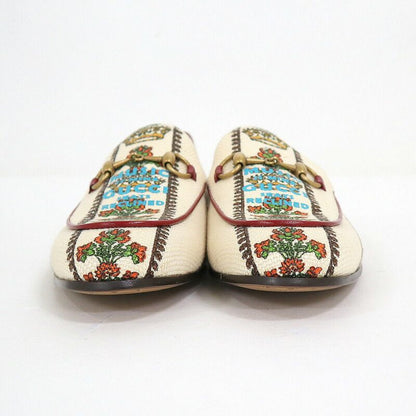 Gucci Anniversary Horsebit Accent Jaguar Drofa 8.5 Ivory Print Ivory- Print