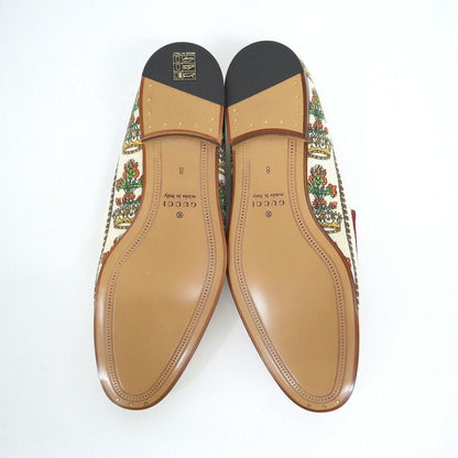 Gucci Anniversary Horsebit Accent Jaguar Drofa 8 Ivory Print Ivory- Print