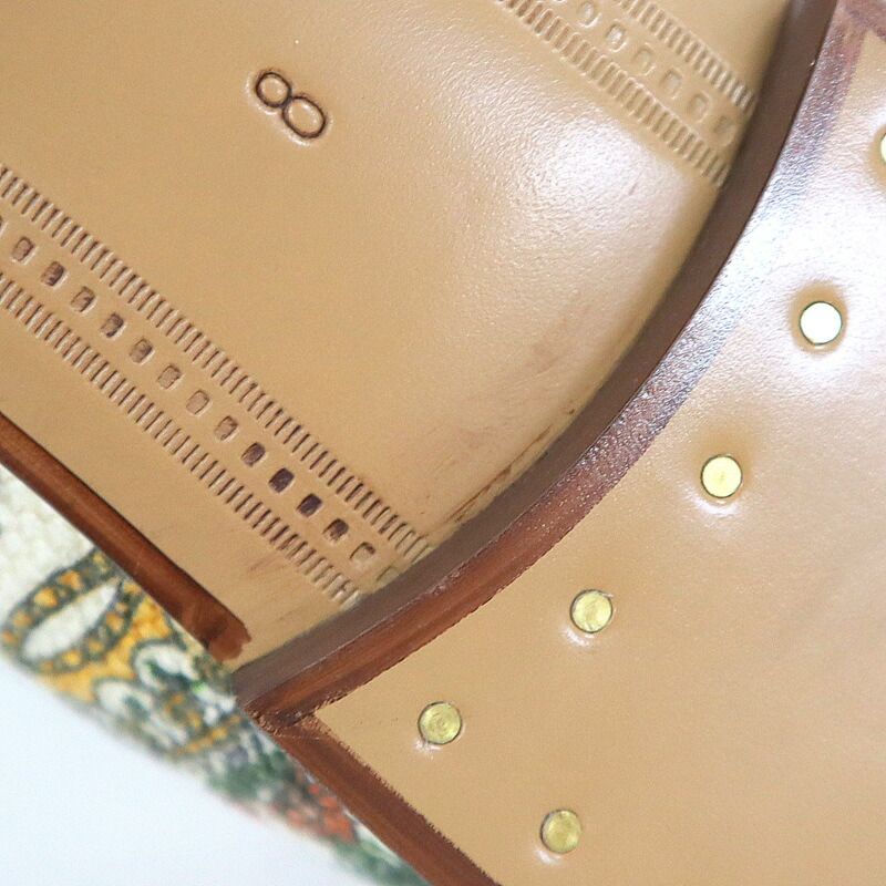 Gucci Anniversary Horsebit Accent Jaguar Drofa 8 Ivory Print Ivory- Print