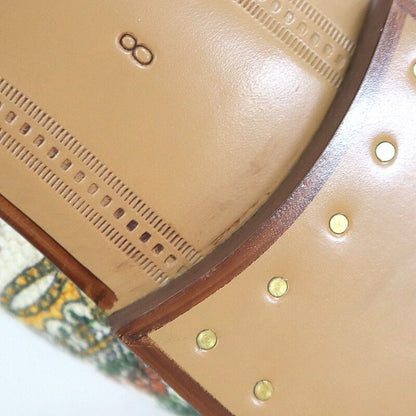 Gucci Anniversary Horsebit Accent Jaguar Drofa 8 Ivory Print Ivory- Print