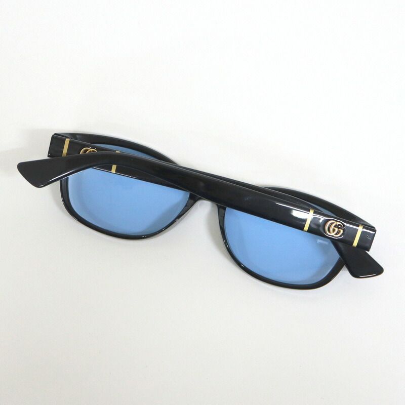 Gucci Sunglasses Plastic Black Blue Lens