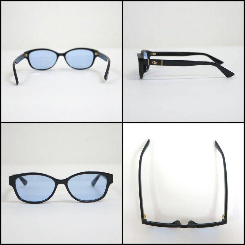 Gucci Sunglasses Plastic Black Blue Lens