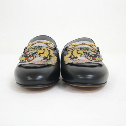 Gucci Prince Town Leather Slippers Taiga Black 35