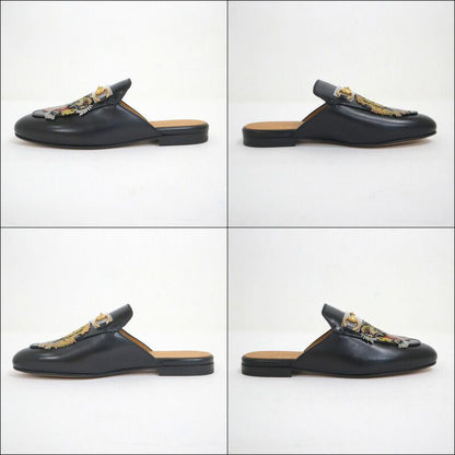 Gucci Prince Town Leather Slippers Taiga Black 35