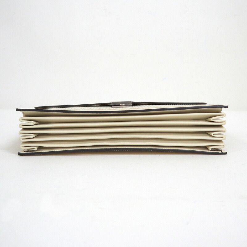 Gucci Clutch Logo Star Leather Silver White Gold