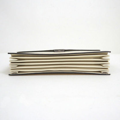 Gucci Clutch Logo Star Leather Silver White Gold