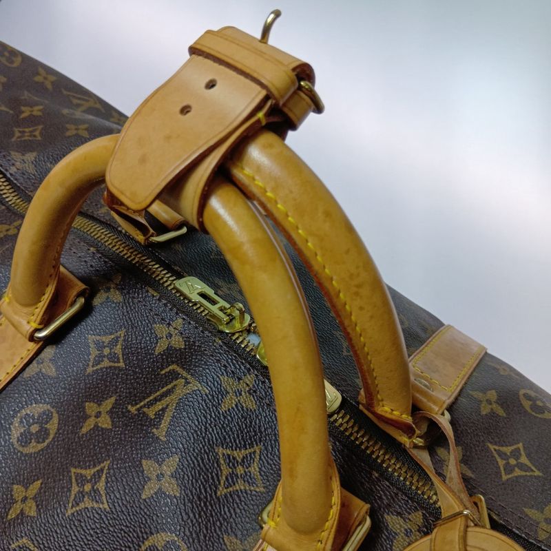 Louis Vuitton Monogram Keepall 60 Boston Bag Brown