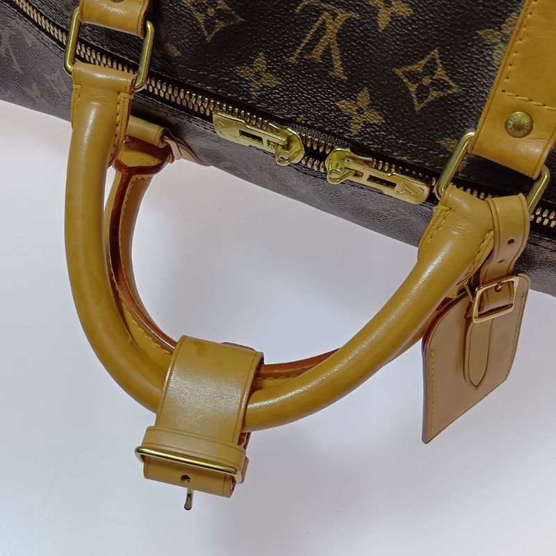 Louis Vuitton Monogram Keepall 60 Boston Bag Brown