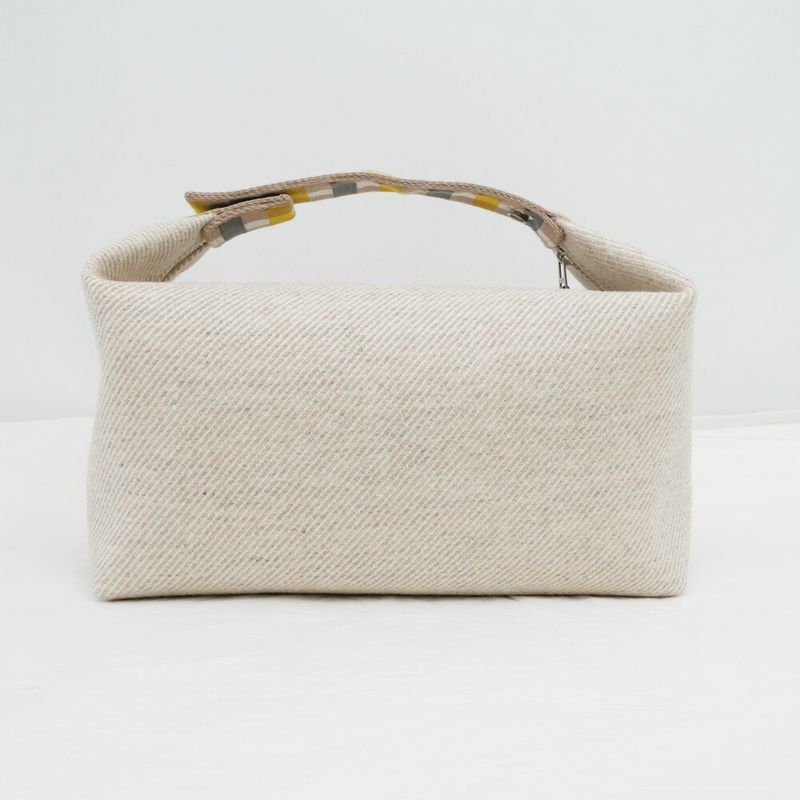 Hermes Brid-a-brac GM Eau Carre Handbag Pouch Segle Beige
