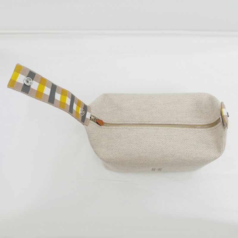 Hermes Brid-a-brac GM Eau Carre Handbag Pouch Segle Beige