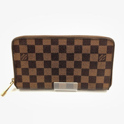 Louis Vuitton Damier Zippy Organizer Zip Around Wallet Brown