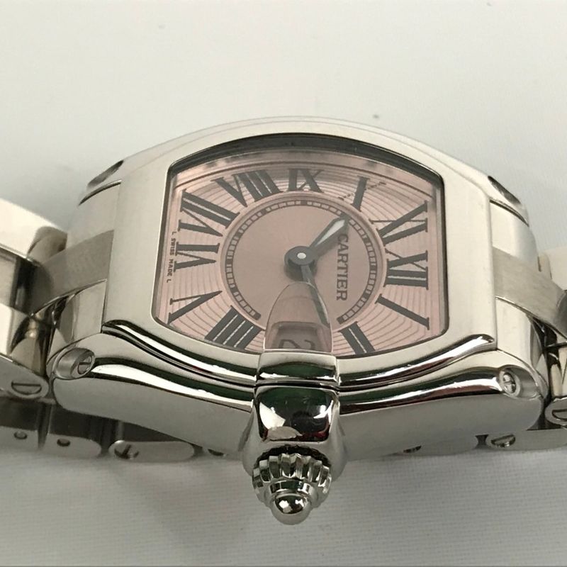 Cartier Watch Roadster SM Pink Silver 2 Belts Frame