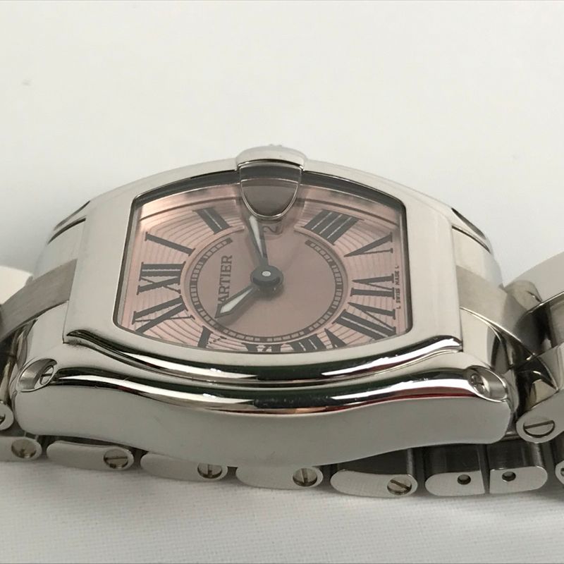 Cartier Watch Roadster SM Pink Silver 2 Belts Frame