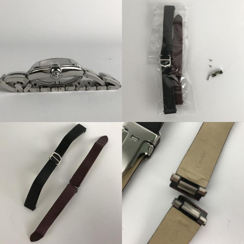 Cartier Watch Roadster SM Pink Silver 2 Belts Frame