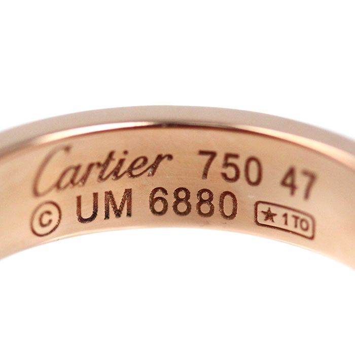 Cartier 18K Pink Gold Mini Love Diamond Ring 47