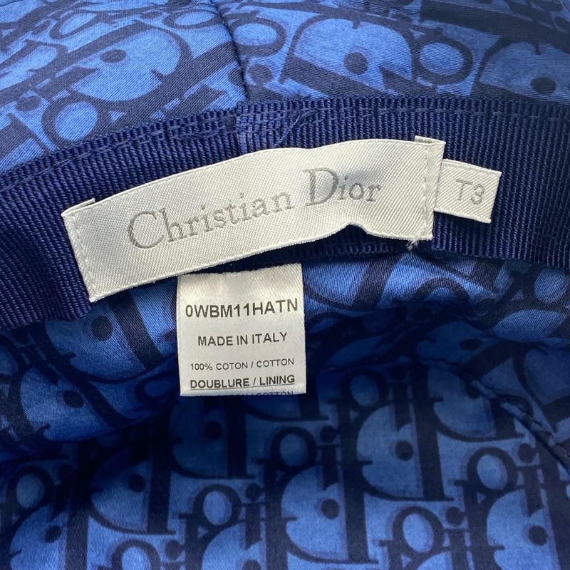 Dior Teddy-d Oblique Trotter Bucket Hat Navy Kids Blue