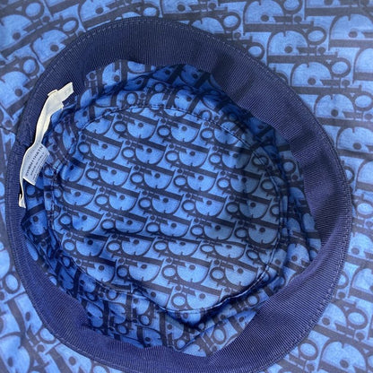 Dior Teddy-d Oblique Trotter Bucket Hat Navy Kids Blue
