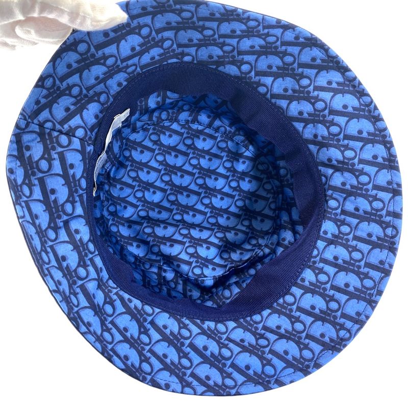 Dior Teddy-d Oblique Trotter Bucket Hat Navy Kids Blue
