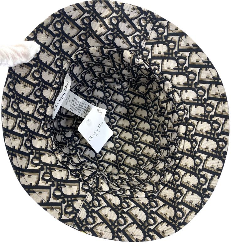 Dior Teddy-d Oblique Trotter Bucket Hat Reversible Black Gray Multicolor