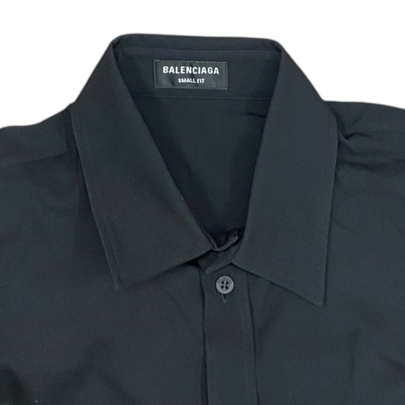 Balenciaga Shirt Long Sleeve Black Wool